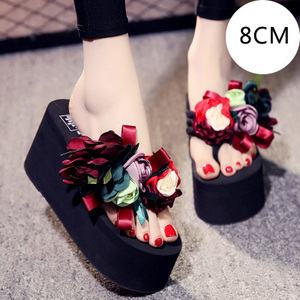 <span class=keywords><strong>Sandalias</strong></span> de cuña Eva con flores hechas a mano de moda, chanclas de verano, <span class=keywords><strong>sandalias</strong></span> de playa para <span class=keywords><strong>mujer</strong></span> - Product Image 5