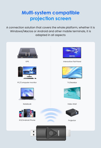 Ingscreen Cast 4 thiết bị đồng thời đa màn hình không dây 5G 8m để điều khiển phát trực tuyến tất cả trong một bộ điều hợp hiển thị từ xa - Product Image 5