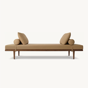 Sassanid OEM Premium American Walnut <b>Crafted</b> Gael Fabric Daybed - Product Image 2