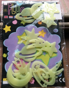 100 Pezzi <span class=keywords><strong>Adesivi</strong></span> Murali 3D a Forma di Stella Fluorescente Luminosa al Buio in PVC per Decorazione Camere dei Bambini - Product Image 5