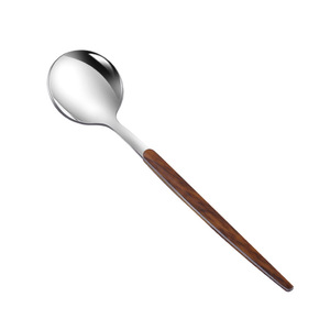 Cuchara de acero inoxidable con mango, cuchara para postre, cuchara para avena, cuchara para café, cuchara para miel, cuchara de té, utensilios de mesa domésticos engrosados - Product Image 5