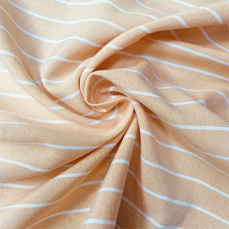 Stripe Polyester Yarn Dyed Fabric Woven White edge napkin cloth Fabric