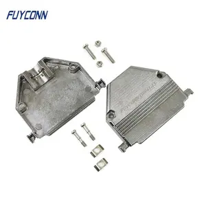 37P Top Entry Metal Backshell Zinc Dust D SUB Cover, 180 degree Straight DSUB Connector Metal Cover for 37pin D-SUB Connector