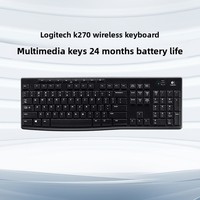 Nouveau clavier sans fil K270 2,4 GHz en plastique pour bureau, maison et entreprise, USB, multimédia, programmable, pleine taille