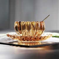 7321Blb Jeneva Boîte à bonbons style japonais, petit pot en verre, bol unique pour assaisonnements et desserts, joli bol pour crème glacée, grand saladier
