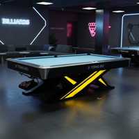 Table de billard professionnelle 9FT de qualité tournoi, cadre en bois massif, poches en cuir, retour de balles, plateau en ardoise, pour usage domestique et commercial, livraison gratuite