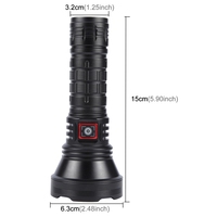 Studio photo 812-BT90 50W Spotlight 3000LM USB Lampe de poche LED rechargeable