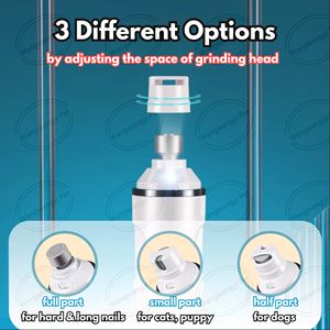 เครื่องเจียรเล็บสุนัขแบบไฟฟ้าเงียบพิเศษ พร้อมไฟ LED และหน้าจอ LCD ปลอดภัยสำหรับสัตว์เลี้ยง เช่น แมว สุนัข และกระต่าย - Product Image 6