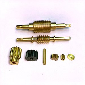 Brass Shafts And Gears For Precision Machining 32mm Max Diameter With Black Oxide Coating Customizable Parts - Product Image 1