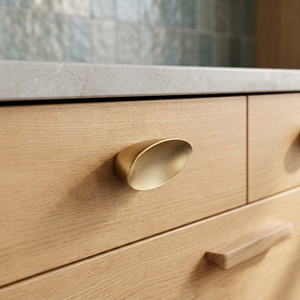 Tirador de Cajón Ovalado Moderno de Latón para Muebles de Cocina, Diseño Duradero - Product Image 3