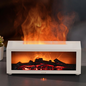 Humidificateur à flamme de cheminée, diffuseur de flamme de cheminée 3D avec lumière d'ambiance colorée pour la maison et le bureau - Product Image 5