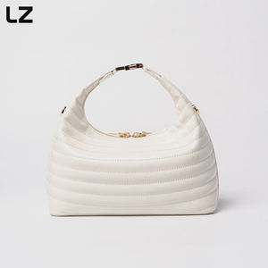 Sacs à bandoulière en cuir verni LZ personnalisés pour femmes, petit sac de soirée sous le bras en forme de lune, pochette en cuir véritable avec bandoulière - Product Image 5