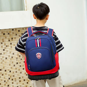 British Style Schoolbag 18 In 20-36L Trolley <b>Backpack</b> For Primary Students Unisex Lightweight With Multiple Pockets - Product Image 3