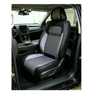 Ensemble de housses de siège de voiture TONHGHUI, 5 pièces, toutes saisons, élégant, luxueux, tout-en-un, en cuir, universel, accessoire de protection, design professionnel - Product Image 2