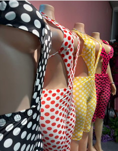 Summer Women Clothing 2026 Two Piece Pants <strong>Set</strong> Sleeveless Polka Dot Print Sleeveless Bodysuit Slim Pants 2 Piece <strong>Set</strong> for Women - Product Image 6