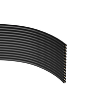Câble plat en silicone noir Yuezhen, 4 conducteurs, 24 AWG, 600V, en cuivre étamé, souple et flexible, à fils parallèles