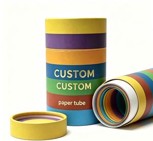 Boîte en papier cylindrique avec logo personnalisé, tube d'emballage cadeau pour parfum, huile essentielle, thé, nourriture, cosmétiques, aromathérapie - Product Image 3