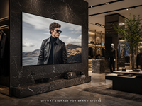 Écran publicitaire numérique mural de 65 pouces, affichage LCD Android 4K pour intérieur, écran commercial