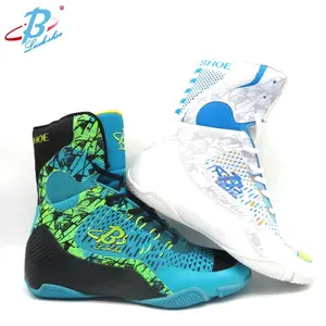 new design wrestling shoes breathable wrestling boots fly-knit upper boxing shoes high quality boxing shoes