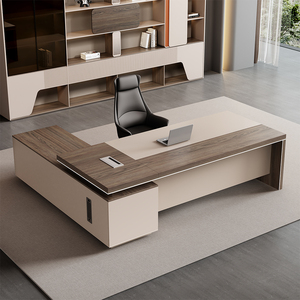 Wholesale Modern L-Shaped <b>Wooden</b> <b>Office</b> Furniture <b>Desk</b> 240 X 100 X 75cm <b>Desk</b> Director Organizer Set for Director - Product Image 3