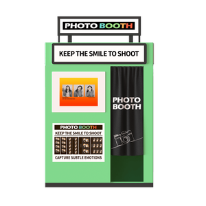 Photomaton moderne vert tout-<span class=keywords><strong>en</strong></span>-un compatible SLR/appareil <span class=keywords><strong>photo</strong></span>, avec écran tactile, impression <span class=keywords><strong>en</strong></span> libre-service, Wi-Fi et télécommande - Product Image 1