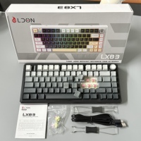 New LDON LX83 Three Mode 2.4Ghz Wireless BT USB 3.0 Full Size Metal Mechanical Keyboard RGB Customized Gasket Hot Plug Desktop