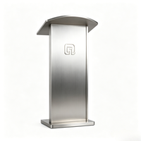 Support de table personnalisé en métal pour cartes, présentoir de bureau en acier inoxydable, porte-panneau A4 en acrylique, support de menu et de liste de prix