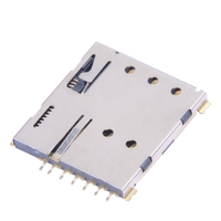 Connecteur de support de carte BTRE Micro Nano SIM avec broche de commutation CD 6+1 broches (H=1.37) - Température de fonctionnement de -20 à +60°C