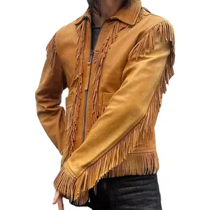 DIZNEW Custom high quality lapel cat beard jacket American vintage luxury biker jacket for men