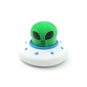 Porte-clés pendentif anti-stress personnalisé imprimé en 3D, motif fusée et extraterrestre de dessin animé, pour l'exploration spatiale, idéal comme cadeau ou accessoire pour clés - Product Image 4