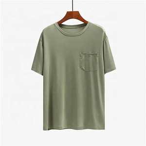JL0705A di alta qualità T-Shirt di bambù di cotone personalizzato T-Shirt stampa di grandi dimensioni in fibra di bambù T-Shirt <span class=keywords><strong>con</strong></span> tasca - Product Image 3