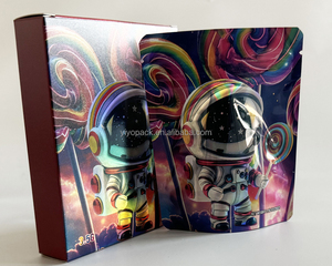 Venta caliente 3,5G 7g 14g 1lb Mylar Bag con Box Set Custom 3,5 Exotic Mylar Bag con caja de embalaje Holograma en stock con <span class=keywords><strong>mi</strong></span> logotipo - Product Image 2