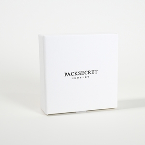 PackSecret LOGO personalizzato scatola di cartone di carta nera portagioie collana anello cassetto scorrevole imballaggio bianco scatola scorrevole - Product Image 2