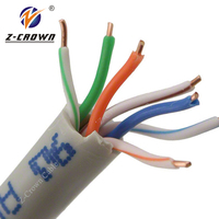 Câbles audio multipaires Cat5e 0,45 mm 305 m, câbles Cat6 24 AWG gris pour l'extérieur, pour la fabrication de cordons de raccordement