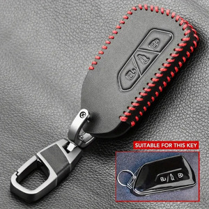 Elegante y Moderna Funda Protectora para Llaves de Coche de Cuero PU Negro, Resistente a Arañazos, Diseño Ligero, Alta Calidad, Modelo <span class=keywords><strong>Volkswagen</strong></span> - Product Image 2