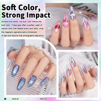 BOZLIN HEMA TPO TMPTA Free Cat Eye Gel Polish Set Factory Wholesale 15ml Magnetic Gel Polish OEM Your Brand Cat Eye Gel Polish
