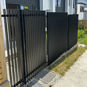 <span class=keywords><strong>Portail</strong></span> de garage en alliage d'aluminium robuste 6x6 pieds (1,2x3m) Système de <span class=keywords><strong>portail</strong></span> coulissant automatique avec commande électrique Finition thermolaquée - Product Image 1