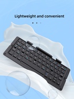Nouveau clavier sans fil pliable en alliage d'aluminium, support magnétique, rechargeable, USB Type C, ultra fin, 58 touches pour tablette/ordinateur portable