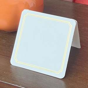 Cartes de vœux personnalisées en papier blanc mat avec bord plié et mise en page propre sans couches imprimées - Product Image 1