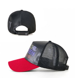 Casquette de baseball LED personnalisée 2026 avec radio, message lumineux programmable, visière incurvée réglable, en coton, pour publicités événementielles - Product Image 5