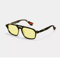 Nouvelles lunettes de soleil de mode unisexes rétro carrées à double pont modèle TFB Ba0097, protection UV400, monture intégrale pour usage extérieur