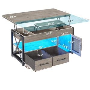 Mesa de centro multifuncional de alta gama para uso doméstico transfronterizo, mesa de almacenamiento para sala de estar y dormitorio, mesa sencilla para apartamentos pequeños - Product Image 1