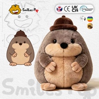Boneka Topi Tikus Custom, Maskot Boneka Isi Dakron, Bahan Aman Non-Toksik, Bersertifikat CE UKCA, Boneka Lembut untuk Hadiah Bisnis