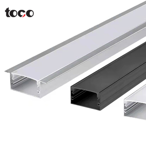 Toco noir blanc <span class=keywords><strong>rectangulaire</strong></span> de haute qualité monté en surface sans garniture en forme de <span class=keywords><strong>U</strong></span> encastré Led en alliage d'<span class=keywords><strong>aluminium</strong></span> anodisé série 6000 - Product Image 5