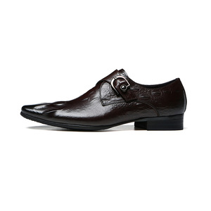 Zapatos de Cuero Personalizados de Lujo para Hombre 2026, Zapatos Formales Británicos con Grabado en Relieve de Piel de Vacuno Genuina, Zapatos Oxford Casuales Sin Cordones para Negocios - Product Image 3