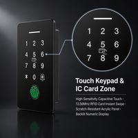 Contrôleur d'accès anti-vandalisme étanche intégré TTLock BLE avec lecteur RFID NFC pour l'intégration de barrières tournantes