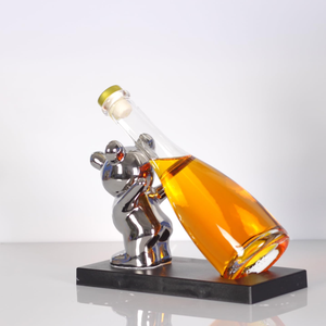 375ml Whisky Vino Bebidas Aceites Kombucha Kefir Vinagre <span class=keywords><strong>Cerveza</strong></span> Botellas de vidrio transparente con tapas superiores en T - Product Image 3