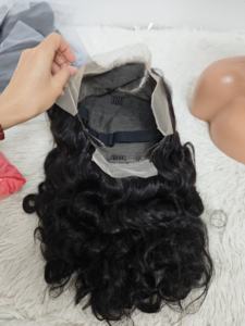 Promoción Letsfly $100, Cabello 100% Humano, Cabello Virgen 300%, Pelucas Frontales Completas de Encaje 13x4, 22 Pulgadas, Rizado y Voluminoso, 1BT4 #   1B99j #   Venta al por Mayor - Product Image 6