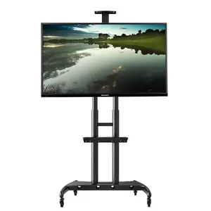 High quality NB AVA1800-70-1P 55-80 inch TV Mount Trolley LED LCD Plasma TV Cart with AV Shelf and Camera Tray