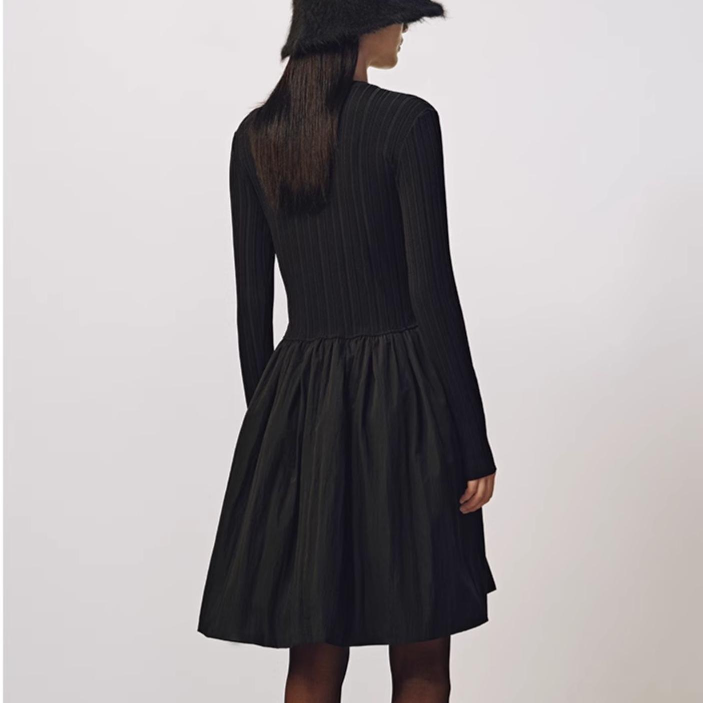 sweater dress flared skirt ASTR the Label | Doreyda Scoop Back Midi Sweater Dress in Eggplant main image 0